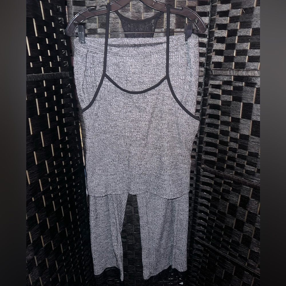 Gray and Lace Pajamas/Loungewear